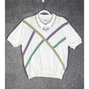 The American Collection Short Sleeve Embroidered Top Womens Size 18W Vintage USA